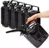 B+W Benzinkanister Metall 5x 5 Liter mit Ausgießer Schwarz RAL 9005 und UN-Zulassung 0,9mm Stahl nach DIN 7274