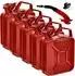 B+W Metall Benzinkanister 5x 5 Liter mit Ausgießer Rot RAL 3000 und UN-Zulassung rot Metall BW-JerryCan+Spout-5x5-rot