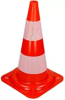 ECD Germany Verkehrsleitkegel 47cm, orange/weiß, reflektierend (322007766)