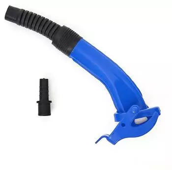 B+W Ausgießer flexibel für Metall Benzinkanister 5/10 / 20 Liter 25cm Flex Spout inkl. Halterung für - Blau RAL 5005