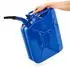 B+W Ausgießer flexibel für Metall Benzinkanister 5/10 / 20 Liter 25cm Flex Spout inkl. Halterung für - Blau RAL 5005