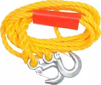 TOYA Geflochtenes Abschleppseil mit Haken, 4m, 1500kg (82201)