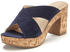 Lascana Pantolette Mule Leder Blockabsatz blau