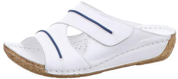 Gemini Pantolette Klettverschluss Keilabsatz Leder 336054-02 weiß