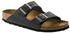 Birkenstock Pantolette schwarz flacher Absatz