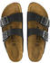 Birkenstock Pantolette schwarz flacher Absatz