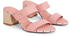 Tommy Hilfiger BLOCK MID HEEL SHIRTING SANDAL Pantolette bastbezogenem Blockabsatz rosa