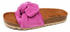 VERBENAS Damen-Bio-Pantolette Tieffußbett pink rot