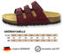 AFS Pantolette Leder Fußbett beere