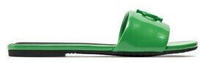 Calvin Klein Pantoletten Flat Sandal Slide Mg Met YW0YW01348 grün