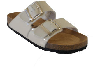 Tamaris Pantolette Zehensteg Tieffu&szlig;bett beigelack 27503-253