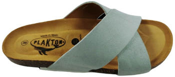 Plakton Bibi Afelpado Leder Pantolette Sandalette grün