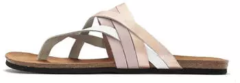 Lascana Zehentrenner Sandale Leder Korkfußbett rosa – Hochwertige Materialien für maximalen Komfort