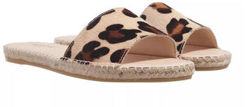 espadrij Sandalen Plage Leo beige Damen Textil Gummi Kalbshaar
