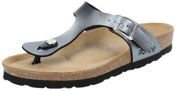 Rohde Zehentrenner Pantolette Metallic-Optik Alba 5600 grau