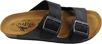 Plakton Barna Apure Leder Pantolette Sandalette schwarz