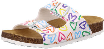 Lico Pantolette Bioline Heart wei&szlig;