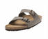 Birkenstock Pantolette grau flacher Absatz