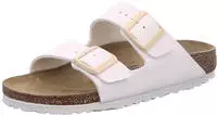 Birkenstock Damen Flache Sandalen Arizona Slip-On Eierschale Beige