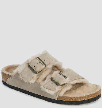 Birkenstock Arizona Shearling Narrow Pelzige Pantoletten beige 1028293-beige