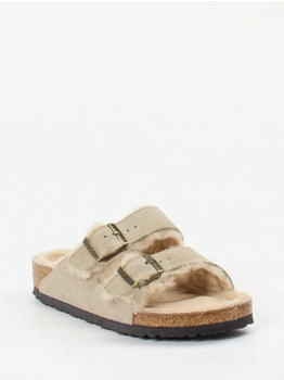 Birkenstock Pantolette Arizona Shearling braun