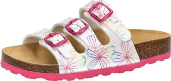 Lico Pantolette Bioline Flower Kids weiß