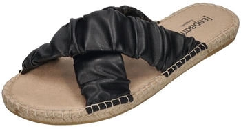 espadrij CROISETTE RUFFLE Keilpantolette schwarz