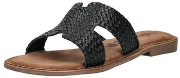 Lazamani Pantolette Leder schwarz