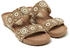 Lazamani Keilpantoletten beige Leder