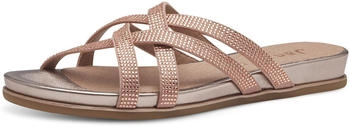 Jana Shoes Pantolette Pantoletten Sandalen Schuhe rosé Glitzer 27161