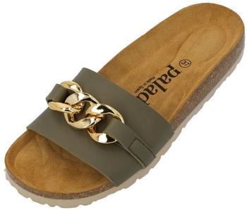 Palado Pantolette 'Gozo' gold dunkelgrün