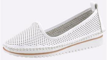 Andrea Conti Slipper Leder klassische Form luftigen Löchern 0021714 weiß