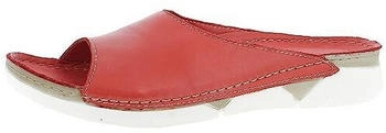 Andrea Conti Pantolette Leder breiter Riemen sportliche Laufsohle 0529610 rot