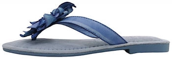 Lazamani Daisy Leder-Zehentrenner blau