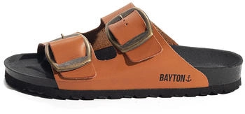 Bayton Pantolette 'ALICANTE' cognac schwarz