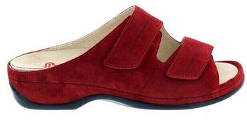 Berkemann Fedora Pantolette rot Velours Wechselfu&szlig;bett