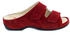 Berkemann Fedora Pantolette rot Velours Wechselfußbett