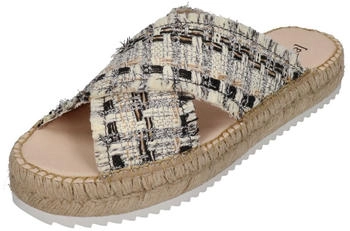 espadrij CROISETTE TWEED Keilpantolette schwarz