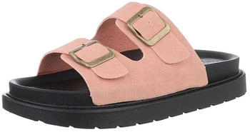 Ital Design Mules offener Ferse und Schnalle altrosa