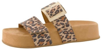 Paul Green Pantoletten Leder LEOPARDINO DESERT