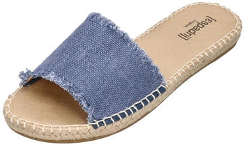 espadrij PLAGE LINEN Keilpantolette dusty blue