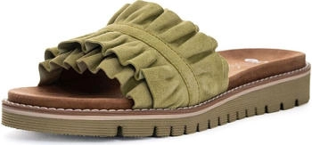 Ara Pantoletten Veloursleder Riemchensandalette grün