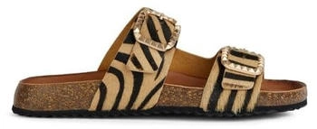 Geox D NEW BRIONIA B C Flat Sandal lt sand schwarz