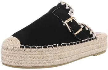 Ital Design Mules geflochtene offene Ferse 0402 schwarz
