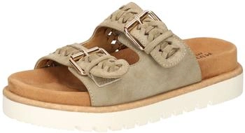 MUSTANG Pantolette Lederimitat Textil khaki