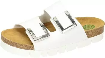 Dr. Brinkmann Pantolette 2 Schnallen weiß