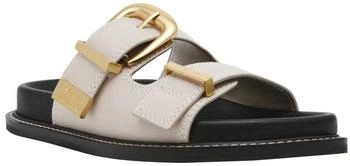 Steve Madden Leder Pantoletten offwhite