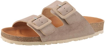 VERBENAS Randell Velour Pantolette taupe