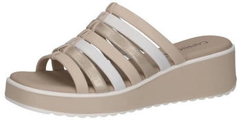 Caprice Pantolette beige silber