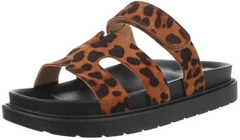 Ital Design Mules offenem Fersen Klettverschluss 0025 braun